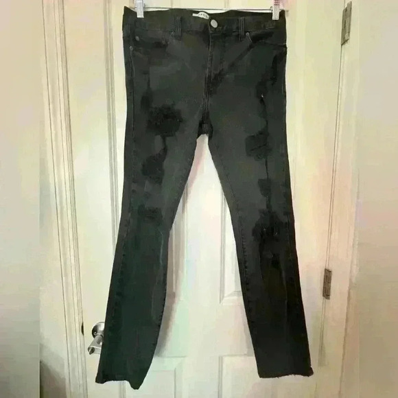 Pacsun Skinny Stretch Denim Jeans Mens 32X30 Black Y2K Grunge Punk distressed - Picture 7 of 14